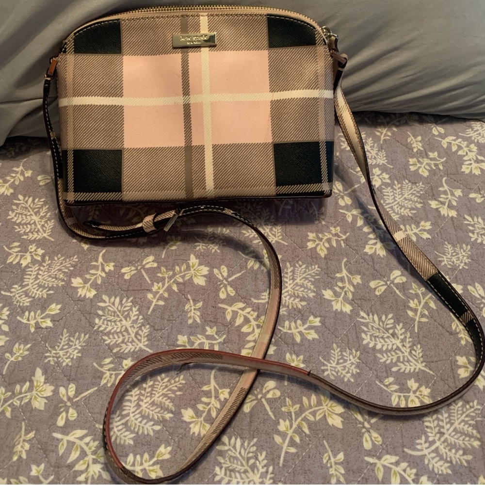 Kate Spade pink and black plaid
